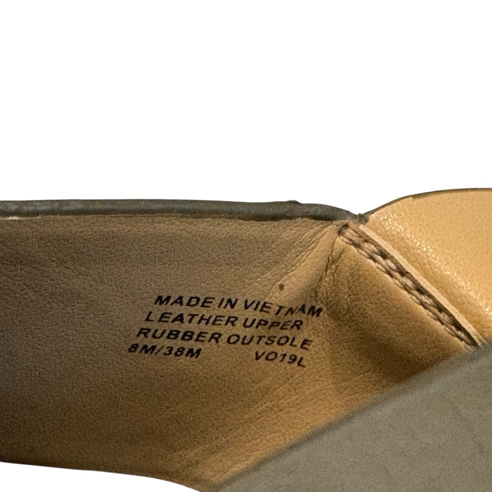 Michael Michael Kors Meryl Leather Criss Cross Espadrille Platform Olive, Sz 8 - Picture 12 of 14